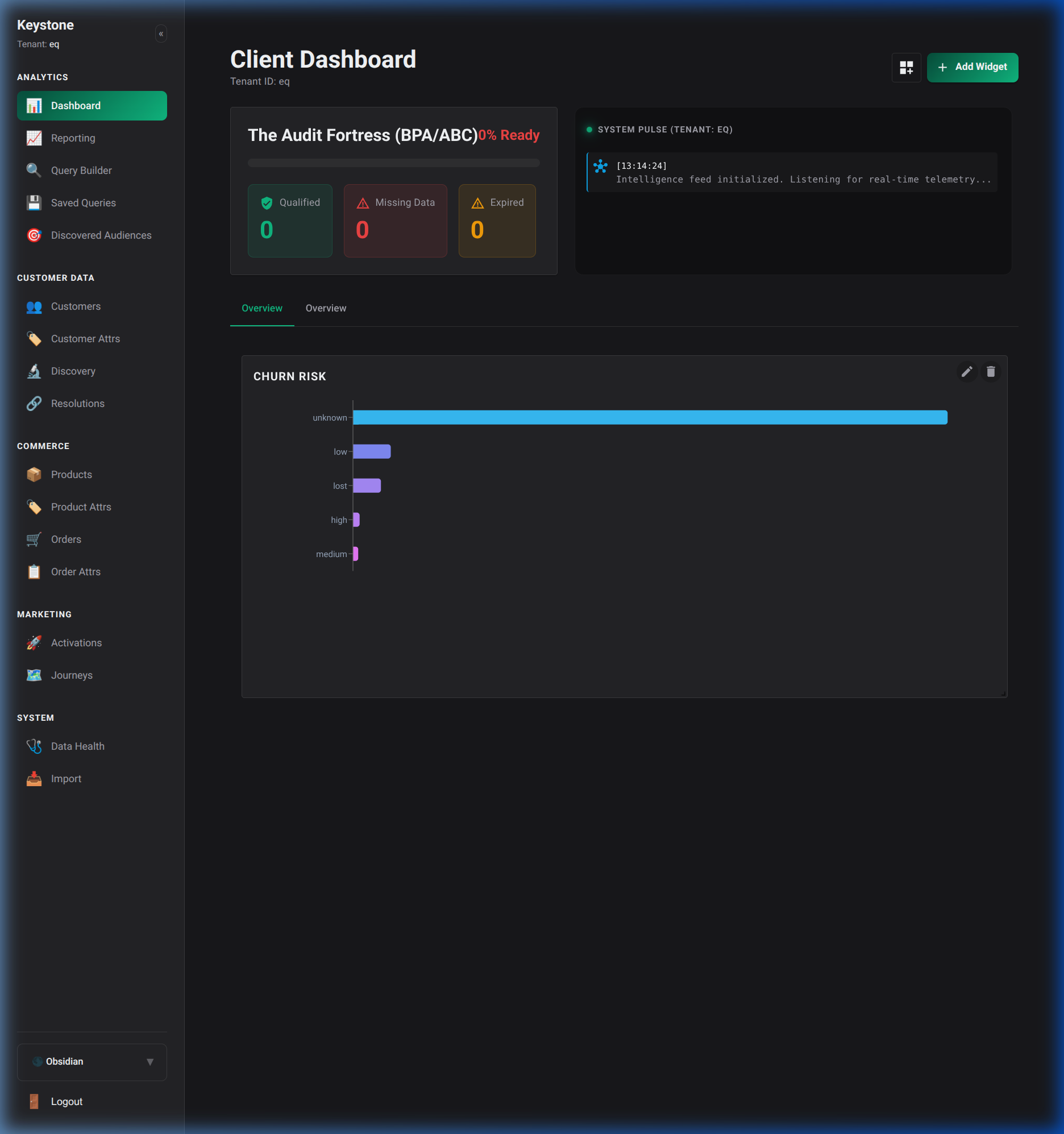 Main Dashboard Overview