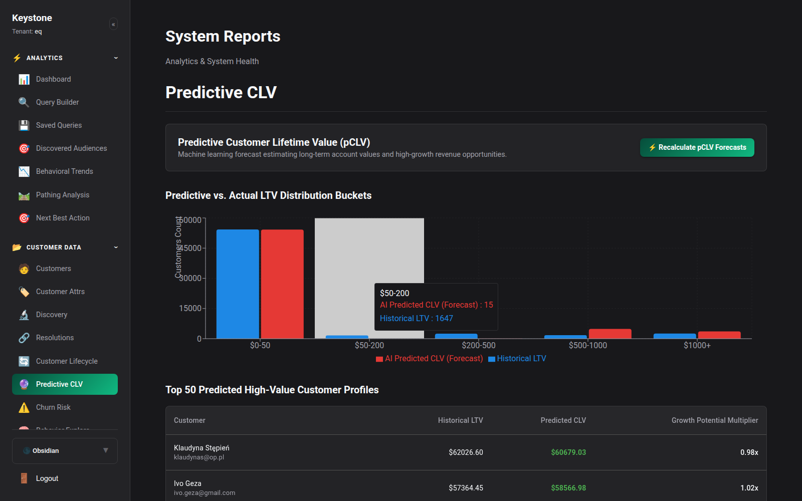 Predictive CLV Dashboard