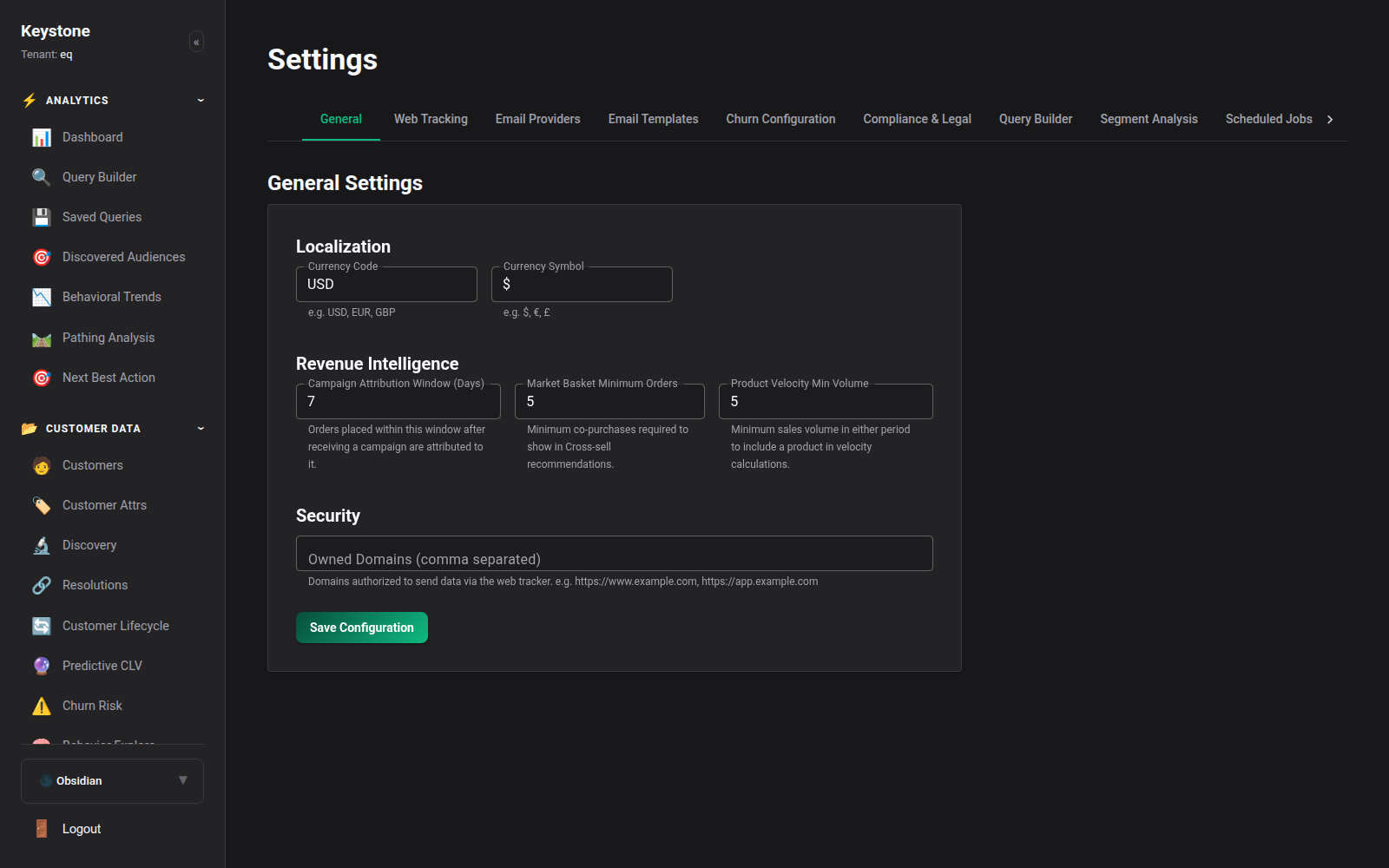 Workspace General Settings